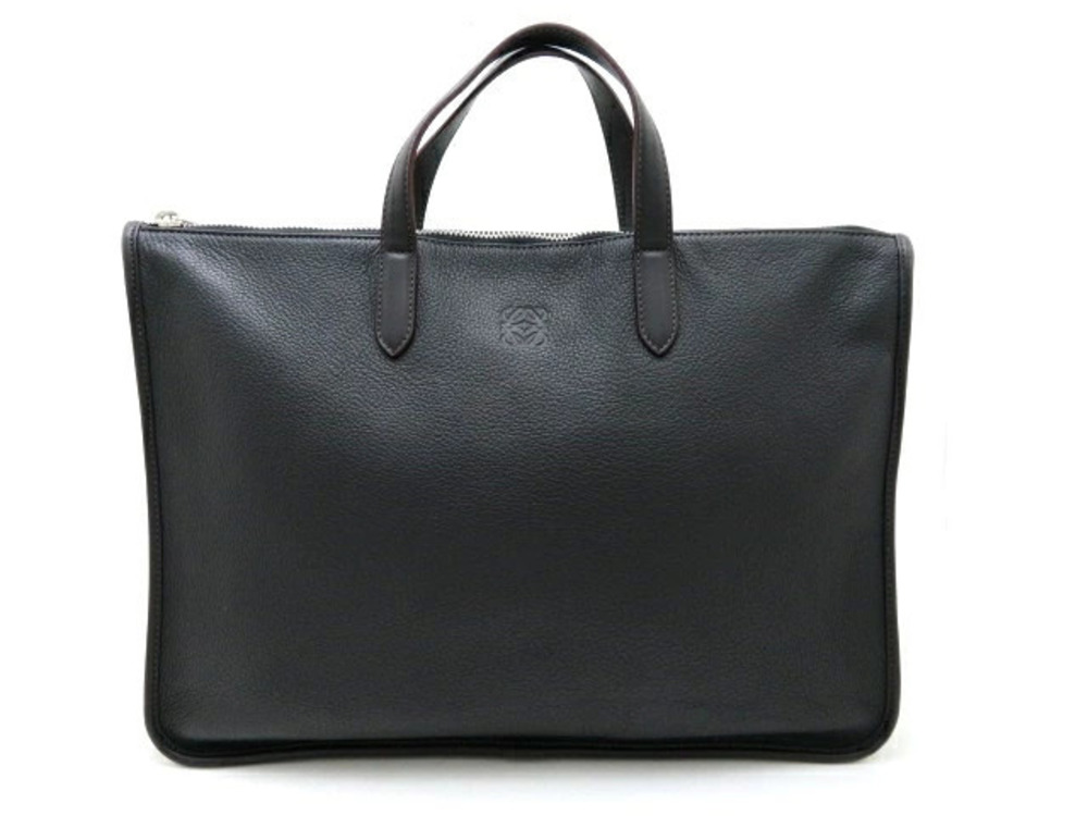 Loewe bag business briefcase calfskin black